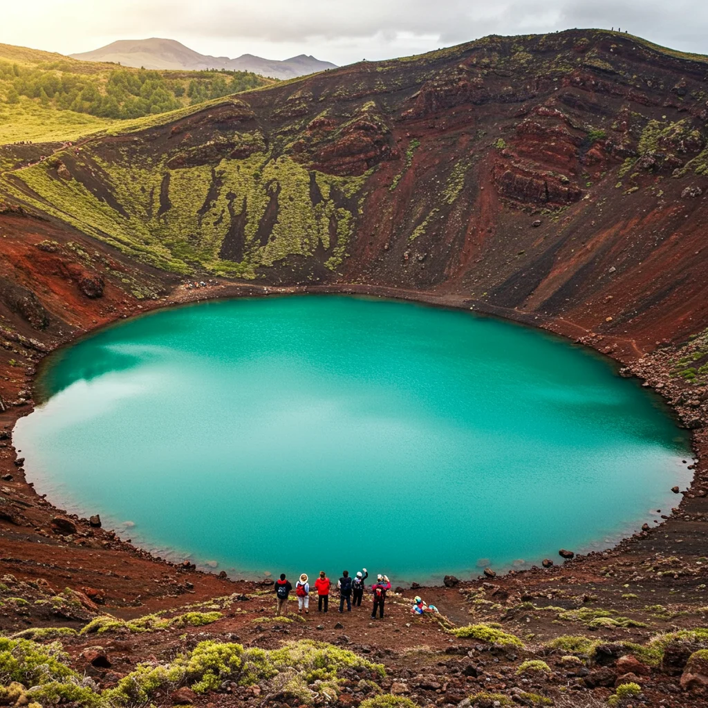 Exploring the Kerid Volcanic Crater