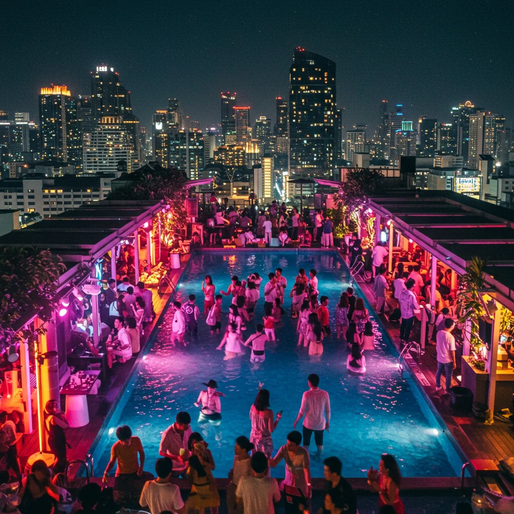 Rooftop Pool Parties and Nightlife in Bangkok