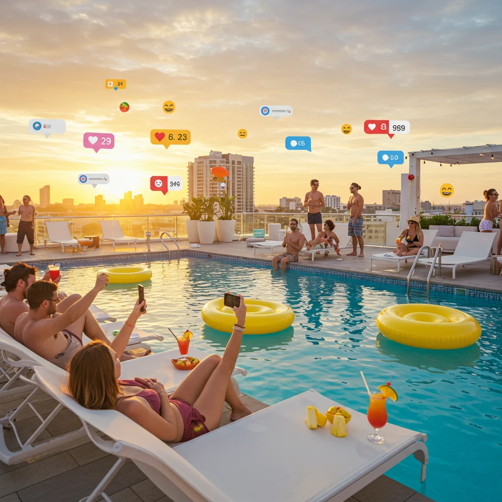 Social Media Tips for Rooftop Pool Experiences