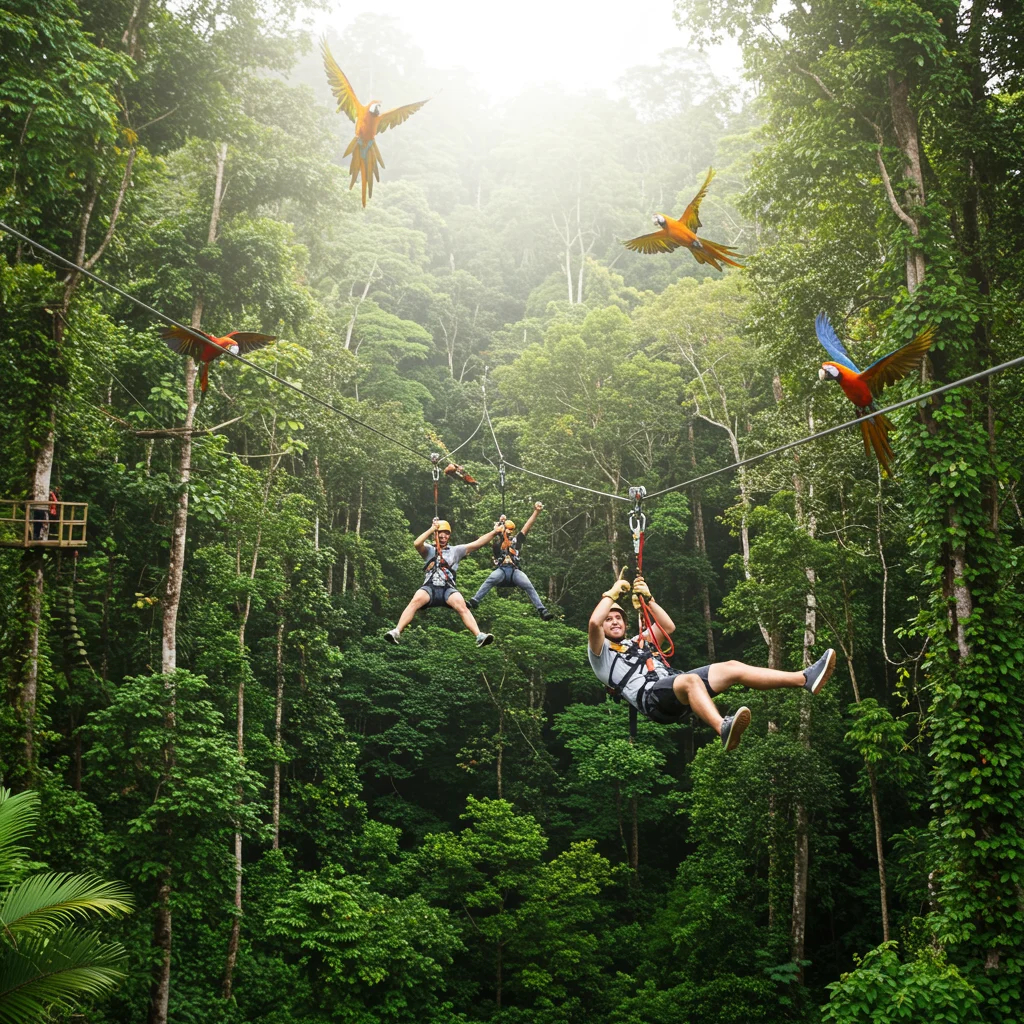 Zipline Canopy Tour: Soaring Above the Jungle