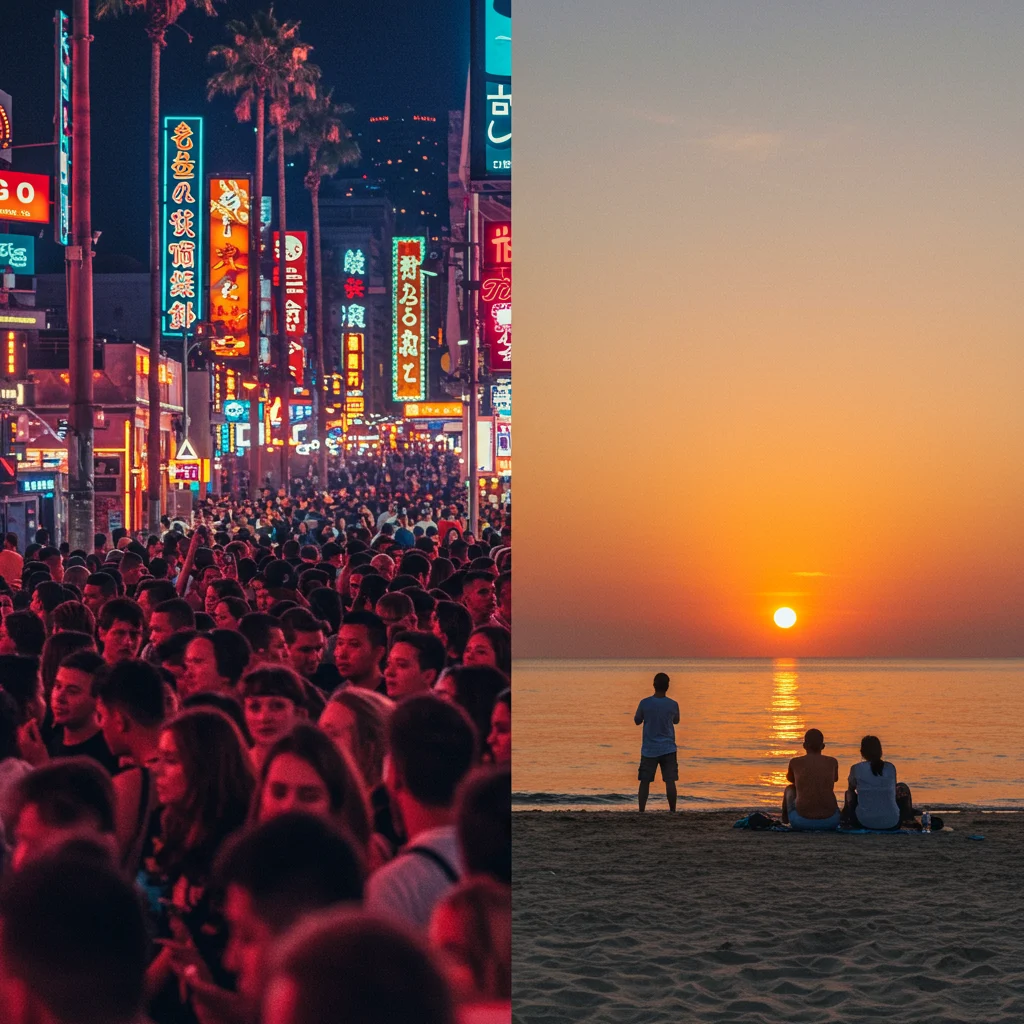 Crowds and Atmosphere: Which Is More Relaxed?