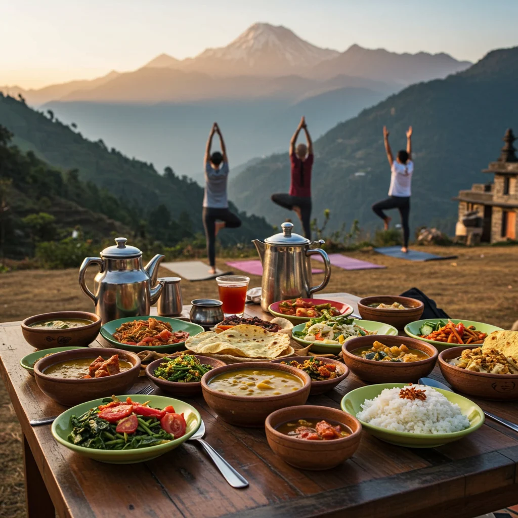 Food and Dietary Options at Nepal Yoga Retreats
