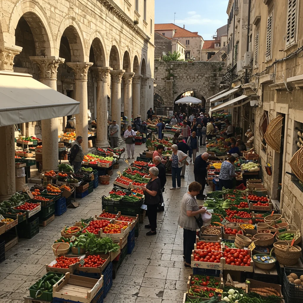 Local Markets Near Diocletian's Palace
