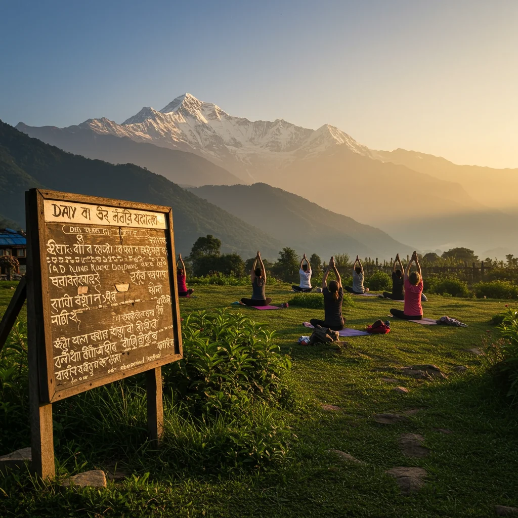 Sample Daily Schedule at a Nepal Yoga Retreat