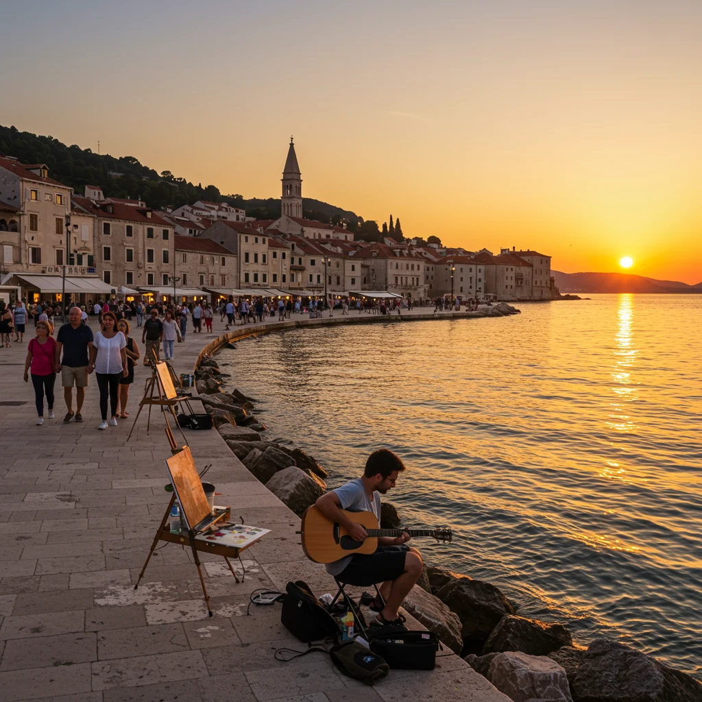Walking the Riva Promenade