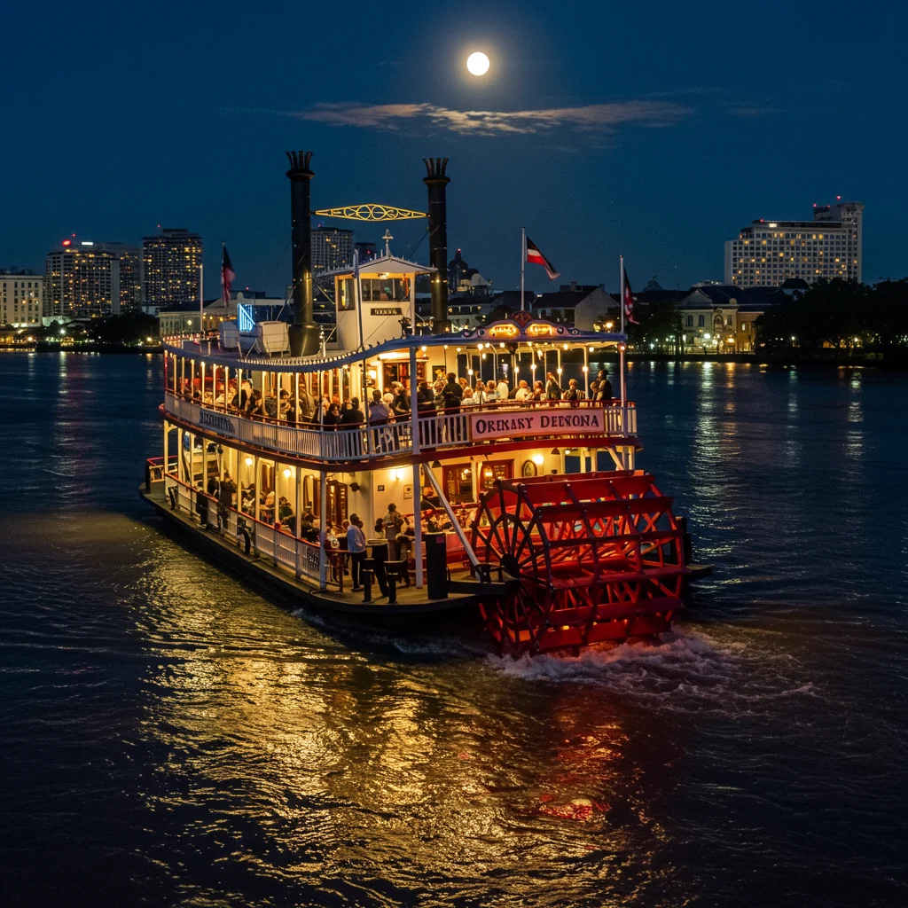 Introduction to the Paddlewheeler Creole Queen Jazz Dinner Cruise