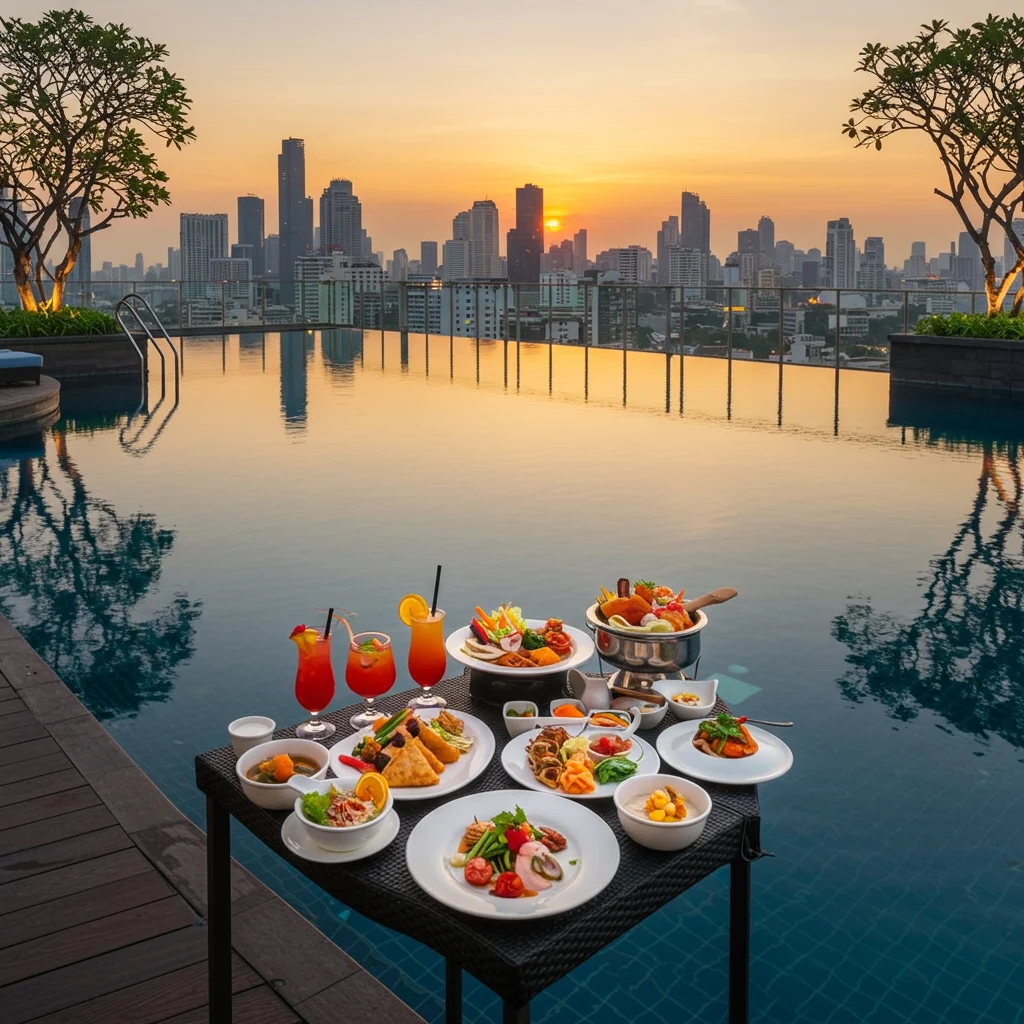 Bangkok Rooftop Pool Hotels with the Best Food and Drink