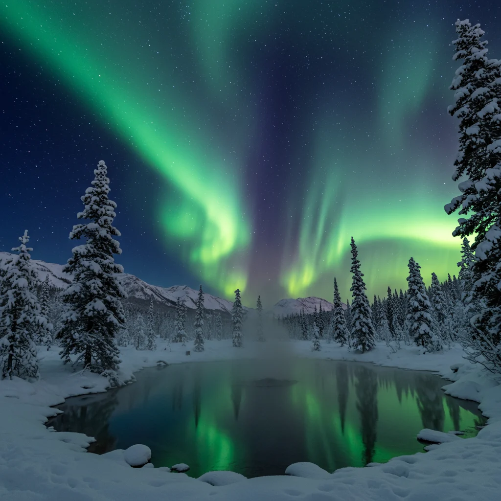 Sky Lagoon in Winter: Northern Lights and More