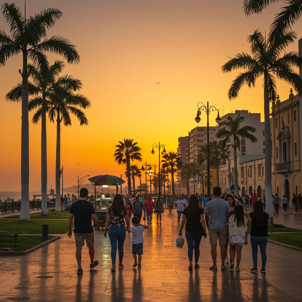 Evening in Lima: Sunset and Nightlife