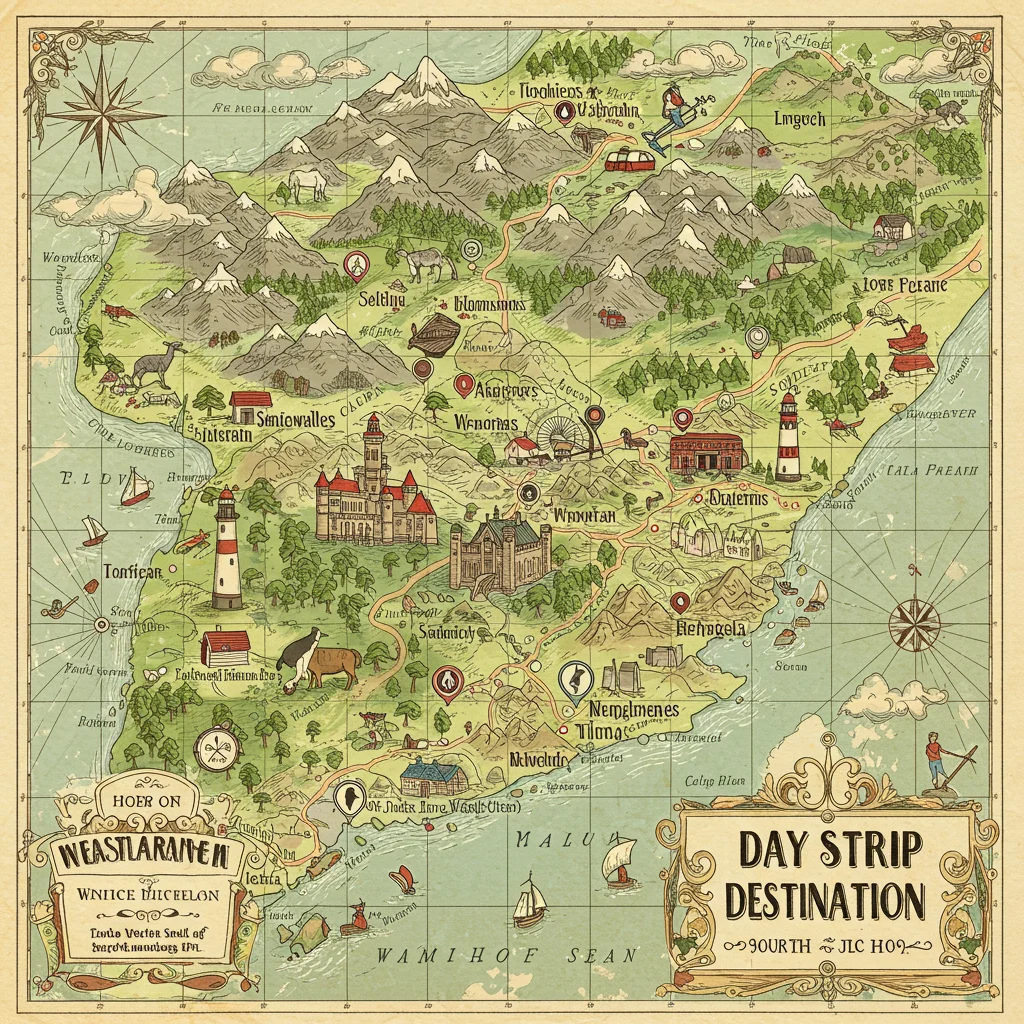 Map of Top Day Trip Destinations