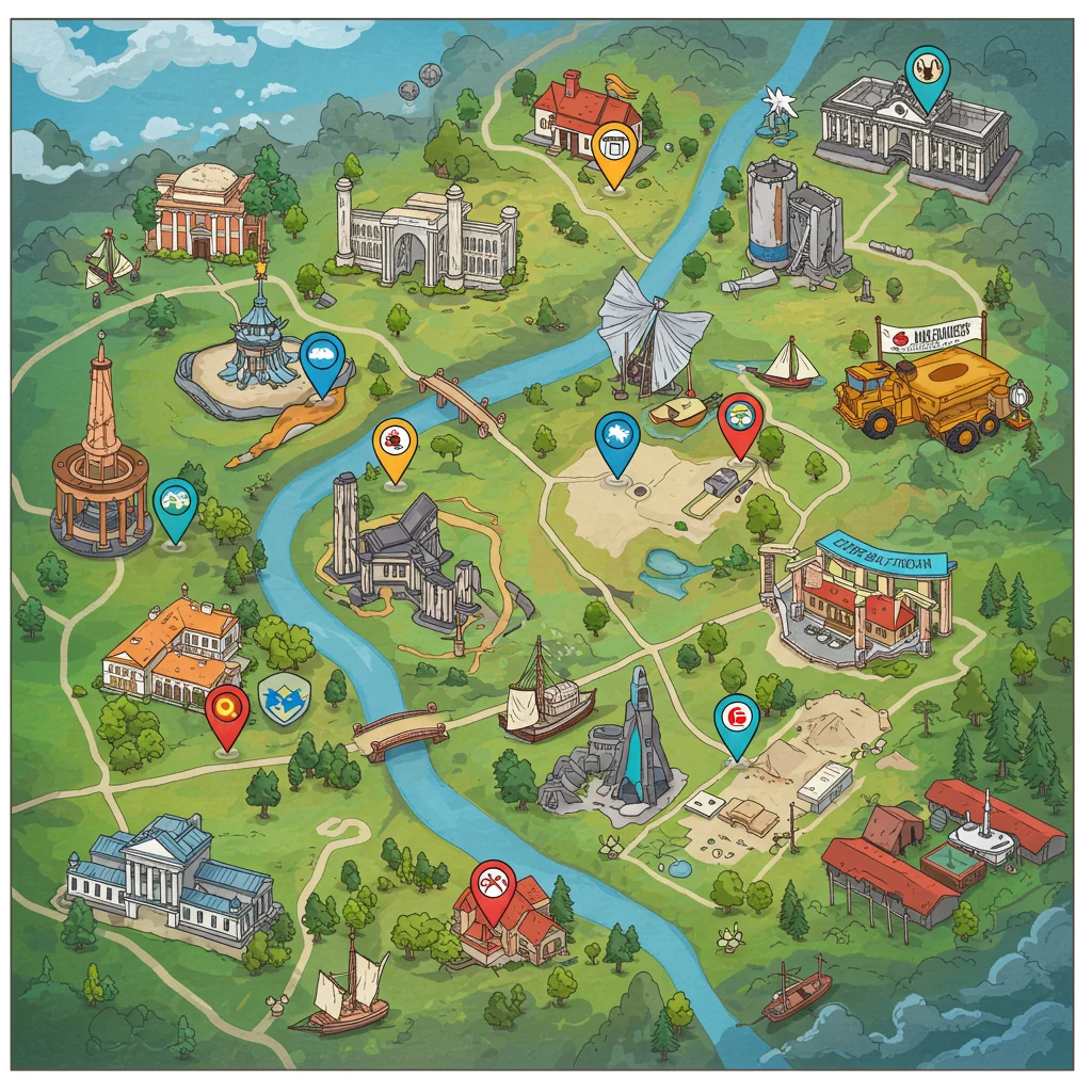 Mapa Interactivo: Ubicación de los 15 Lugares Turísticos